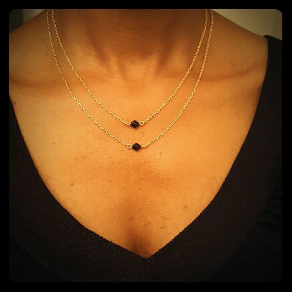 Fashionable Double Strand Necklace